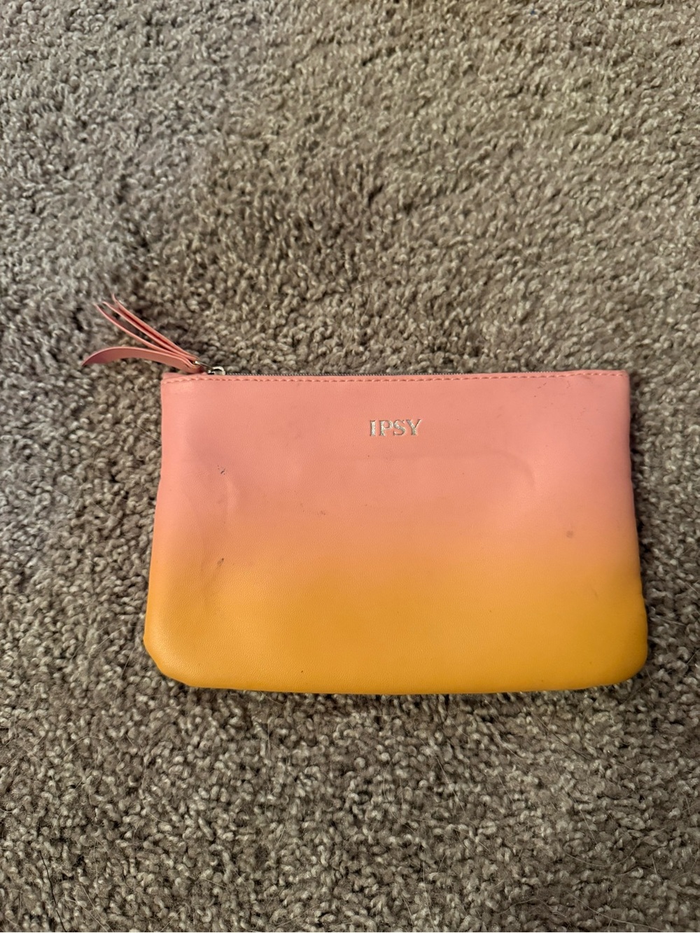 ipsy Pink to Yellow Ombre Makeup Pouch